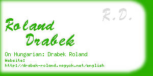 roland drabek business card